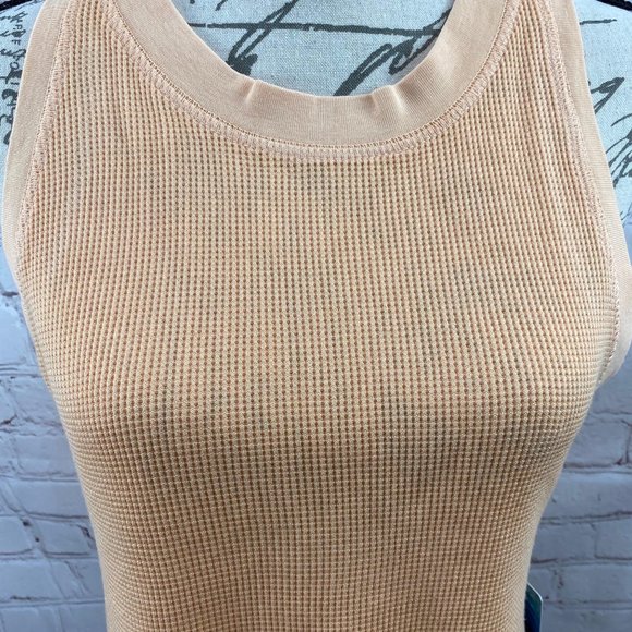 NWT Luv Surf Waffle Knit Crop Tank Peach XS to Large - Picture 2 of 12
